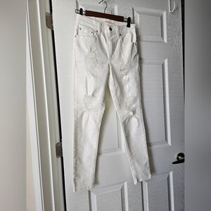 Levi's Women's White Distressed Jeans